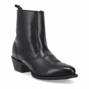 Laredo Fletcher Boots Men's 9.5 Black Leather Side Zip Ankle Boots 62070